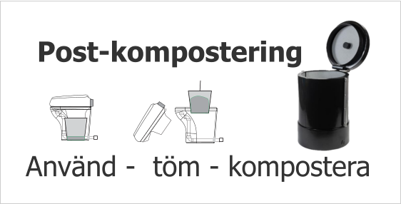 Post-kompostering Använd -  töm - kompostera